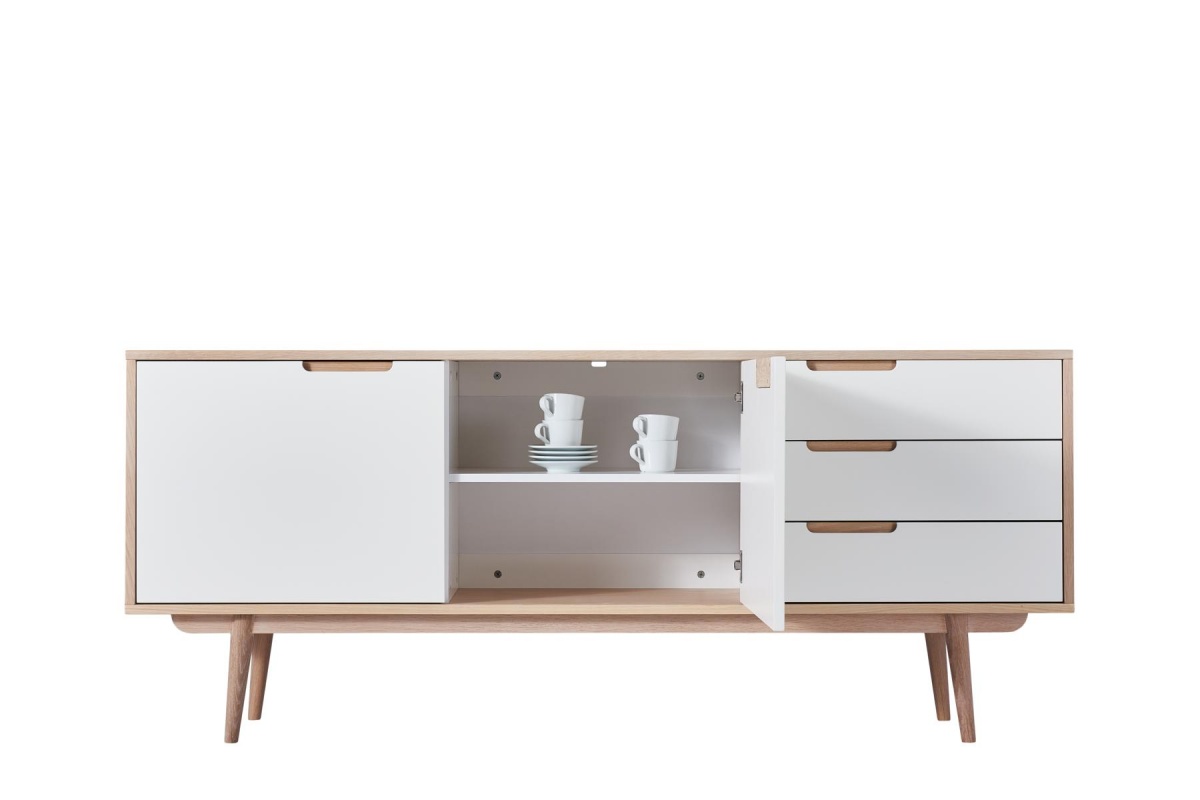 Sideboard FLEMMA Design TV Schrank Holz weiß Design ...
